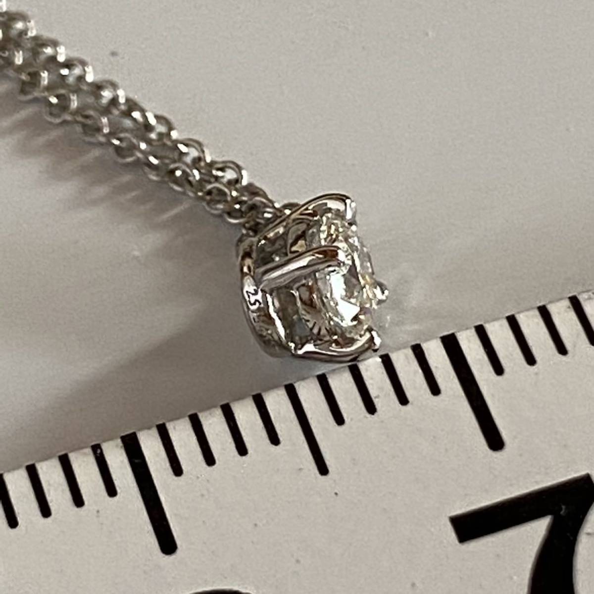 美品ティファニーソリティアダイヤモンドネックレス_4