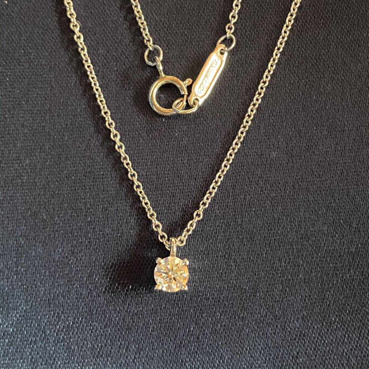 美品ティファニーソリティアダイヤモンドネックレス_6