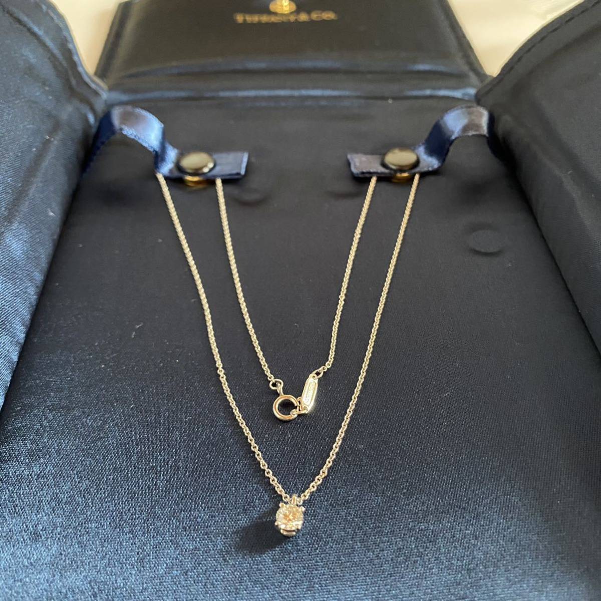 美品ティファニーソリティアダイヤモンドネックレス_7