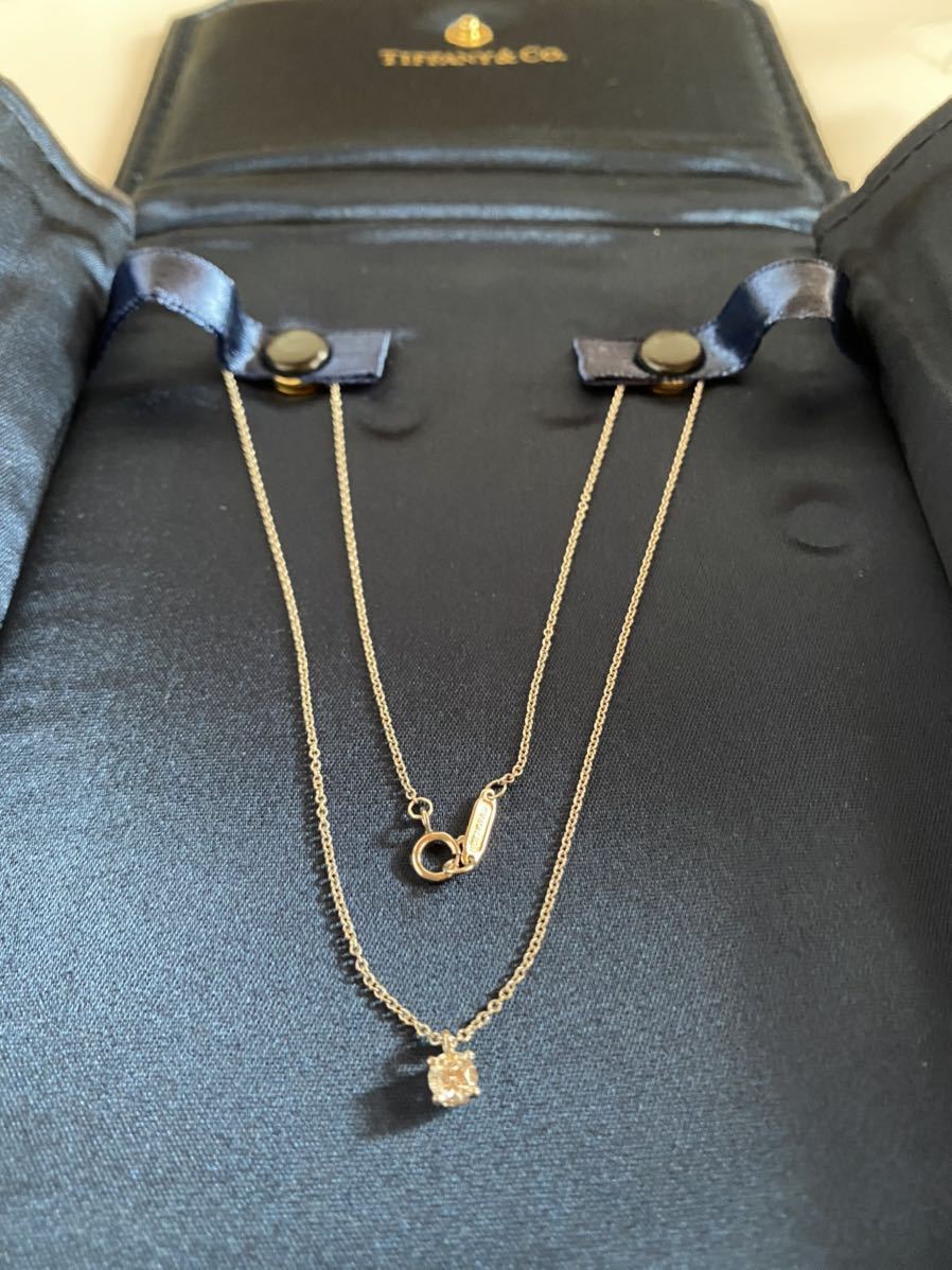 美品ティファニーソリティアダイヤモンドネックレス_8