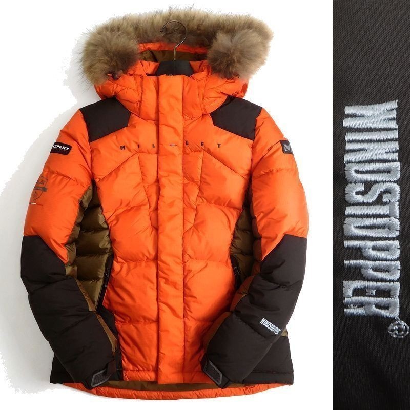 【大得価，最新作】 MILLET ミレー 700FP PRAUDEN GOOSE DOWN 防風&times;透湿 GORE WIND STOPPER ラクーンファー ダウンジャケット 512F6 橙 90/S 044 bus2383c(女性用)｜売買されたオークション情報、yahooの商品情報をアーカイブ公開 - 女性用