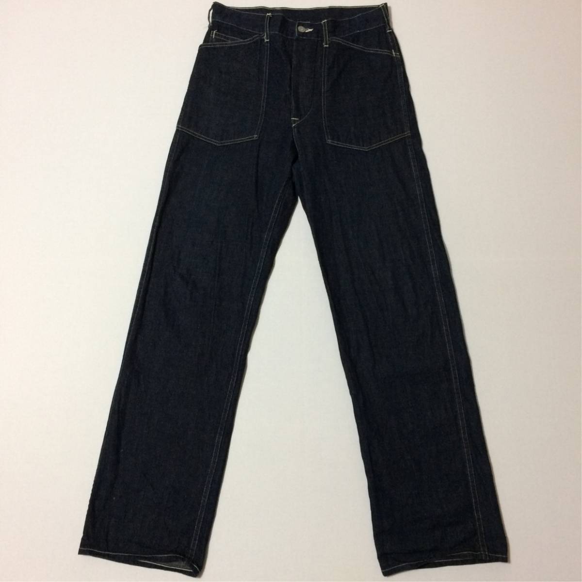 濃紺!! BUZZ RICKSONS 30s US ARMY バックルバック デニム トラウザー 