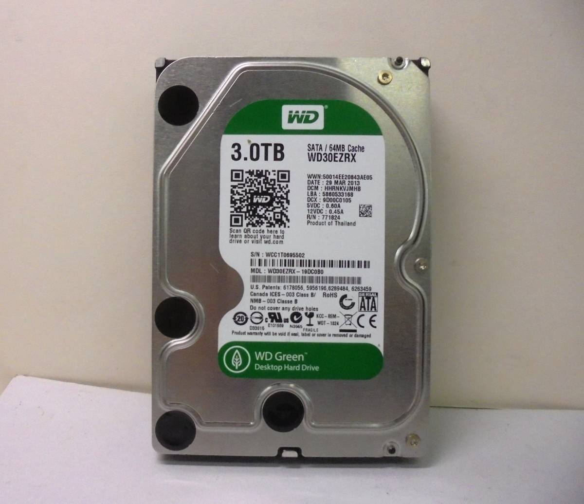 WESTERN DIGITAL HDD WD30EZRX 3TB SATA 動作品 Western Digital