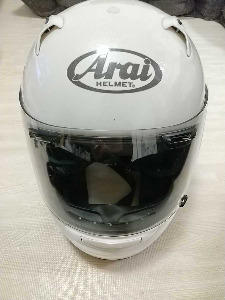 Arai PROFILE フルフェイスヘルメットS 55-56cm 製品 取扱店 ☆袋付き アライ プロファイル グラスホワイト S 55-56cm