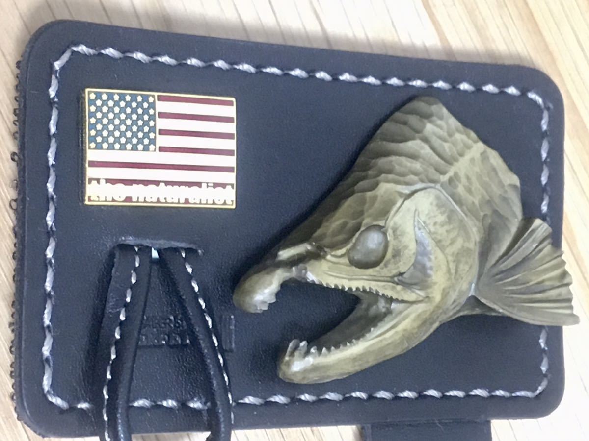 未使用　ペルフェット　吉田光 レザー　ヘッドブローチ the natural 入手困難吉田光×ペルフェット トラウトスカル コラボブローチ