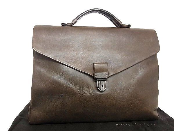 【爆買い，格安】 1円 BOTTEGA VENETA ボッテガヴェネタ レザー ビジネスバッグ ブリーフケース 書類かばん メンズ ダークブラウン系 P2608pL(かばん、バッグ)｜売買されたオークション情報、yahooの商品情報をアー 男性用