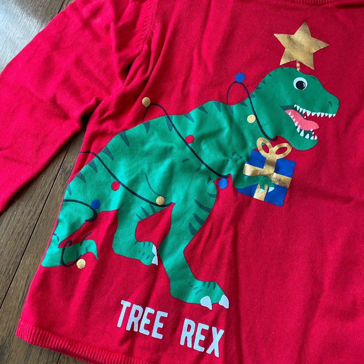 に近い H M ロンt ニット 長袖tシャツ 赤 クリスマス 恐竜 ティラノザウルス ツリー レックス プレゼント おしゃれ 男の子用 売買されたオークション情報 Yahooの商品情報をアーカイブ公開 オークファン Aucfan Com