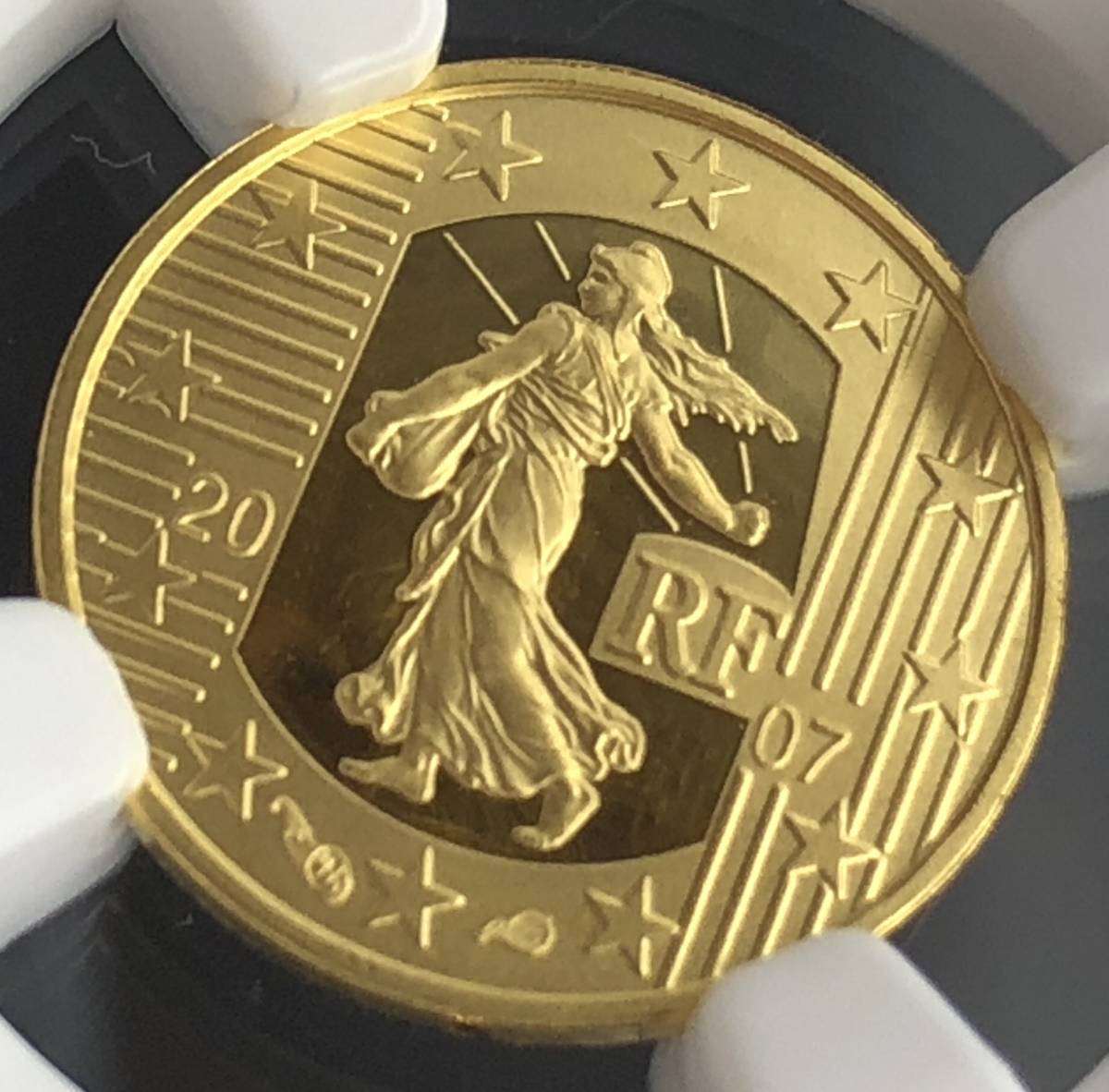 【1円出品】【最高鑑定！】2007年/フランス/ユーロ５周年記念オスカル・ロティ種を蒔く人/5ユーロ/金貨/NGC PF70 ULTRA CAMEO