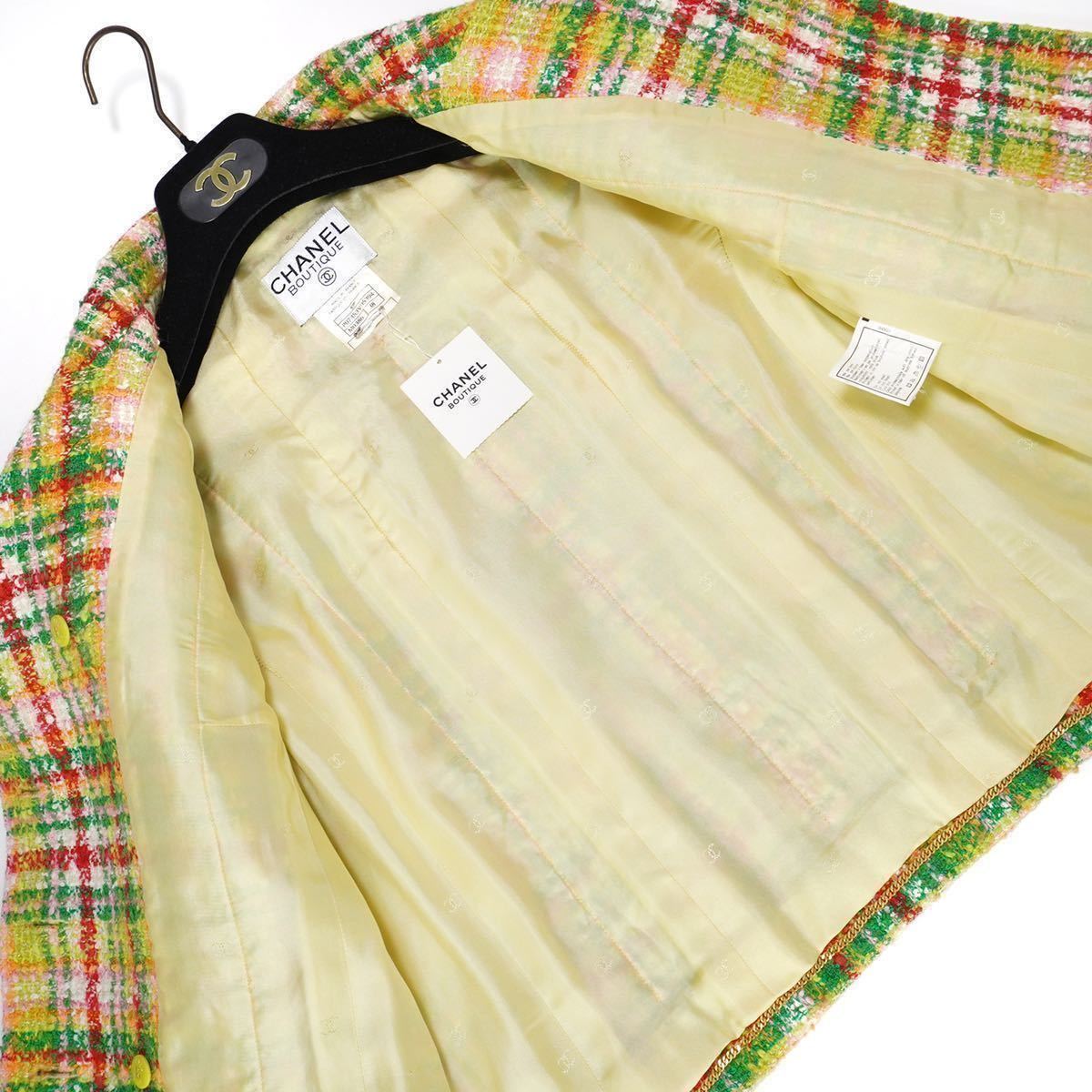 激レア vintage CHANEL 97P ショート丈ツイードジャケット ミニ  