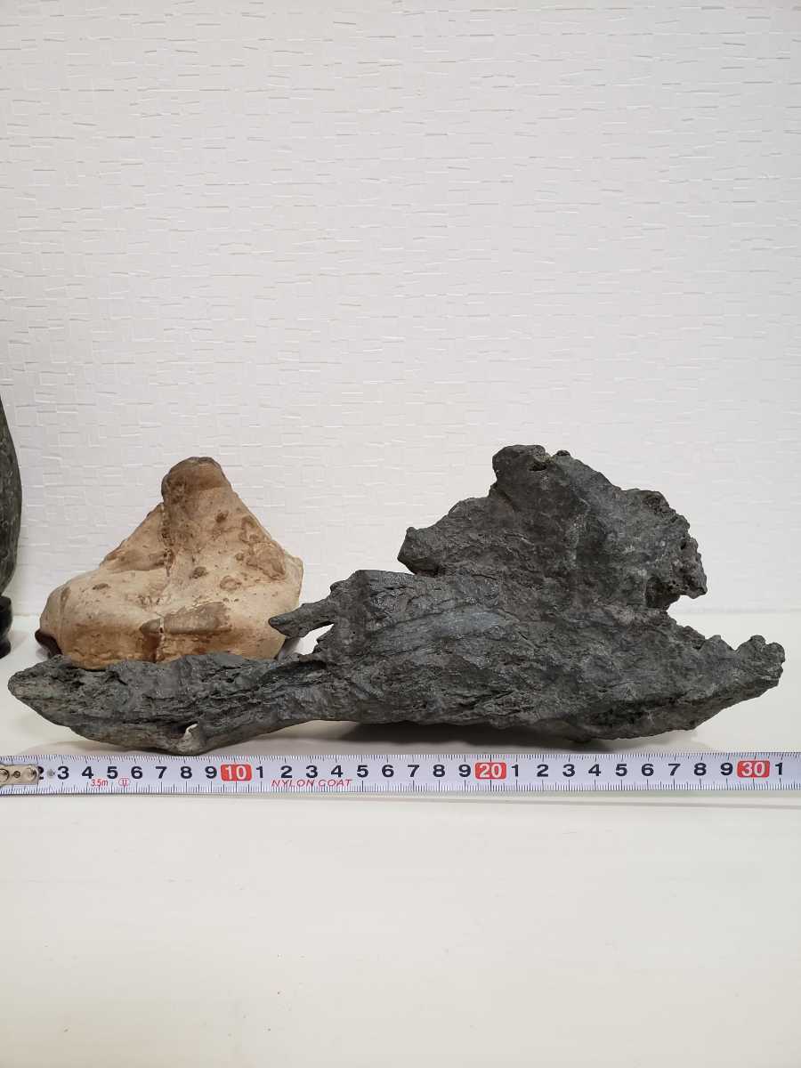 水石 鑑賞石 盆石 千軒石 近景山形石 ウブ石 蒼黒石 小品石 添