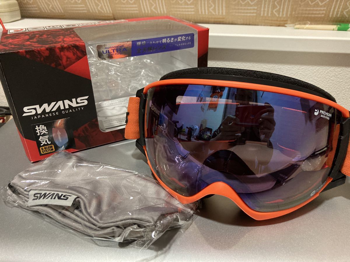 100%新品，セール スワンズ 調光 換気 ゴーグル ROVO ロヴォ オレンジ rovo-cu/mdh-sc-paf スノーボード スキー ケースオマケ有(スワンズ)｜売買されたオークション情報、yahooの商品情報をアーカイブ公開 - オークフ ゴーグル