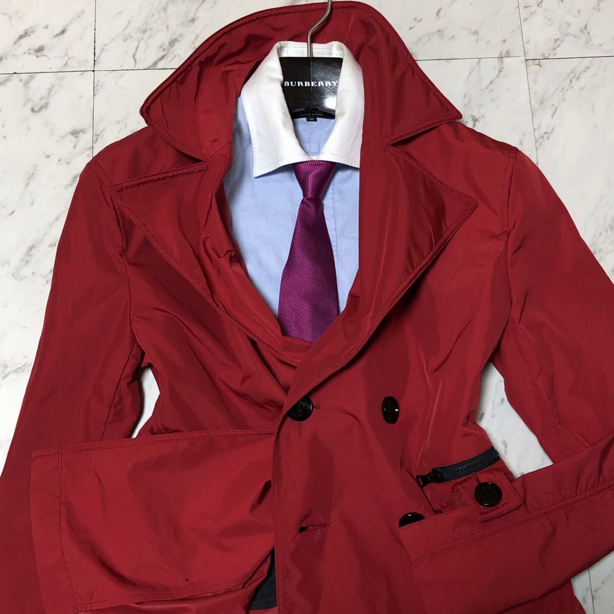 新品未使用BURBERRY【純正タグ付き】お洒落な襟ノバチェック ショート 