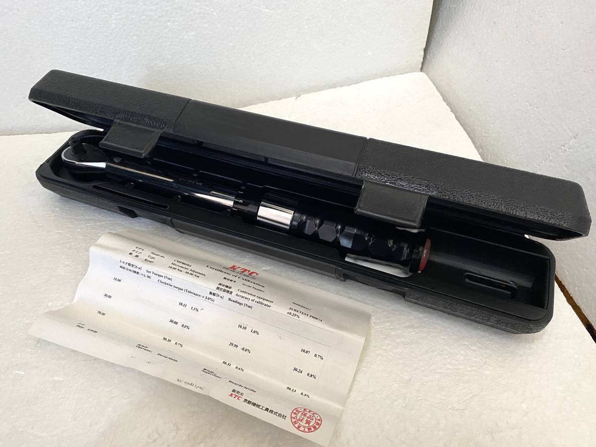 【未使用】KTCプレセット型 トルクレンチ CMPB0503 検査成績書付き★京都機械工具 メイドインUSA