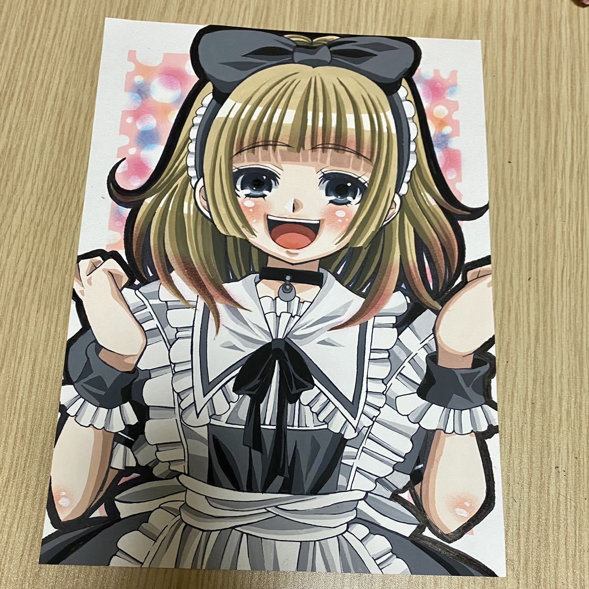 同人手描きイラスト オリジナル 創作 エプロンドレス 女の子 弱サイズ 手描きイラスト 売買されたオークション情報 Yahooの商品情報をアーカイブ公開 オークファン Aucfan Com