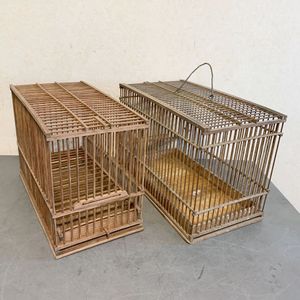 鳥かご 竹製 手作り D20/26cm 竹ヒゴ製鳥籠です。NO.11