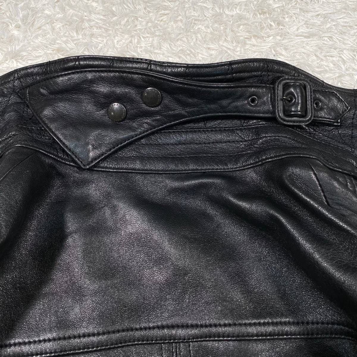 極美品 バーバリー ブラックレーベル ダブルジップアップ レザー