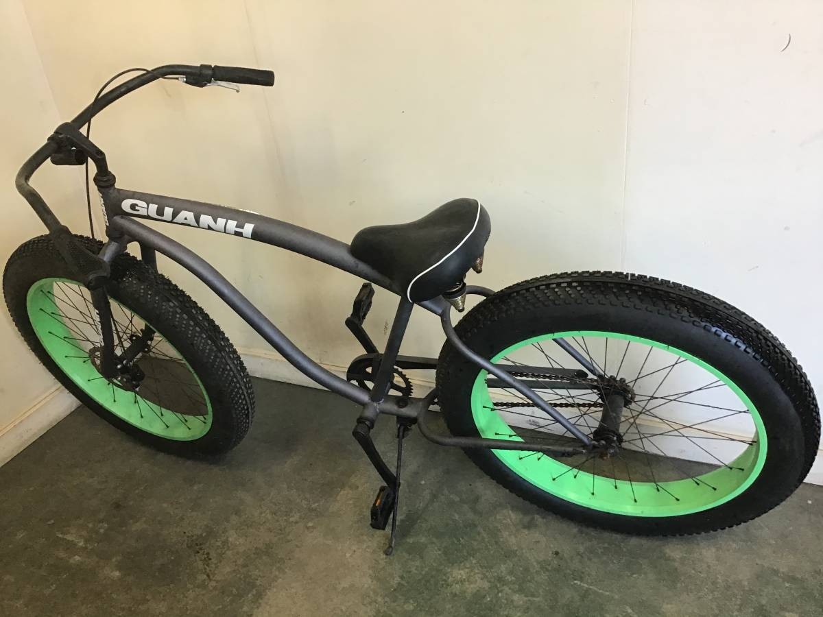 ◇ 自転車 ビーチクルーザー 極太タイヤ GUANH ファットバイク ロード