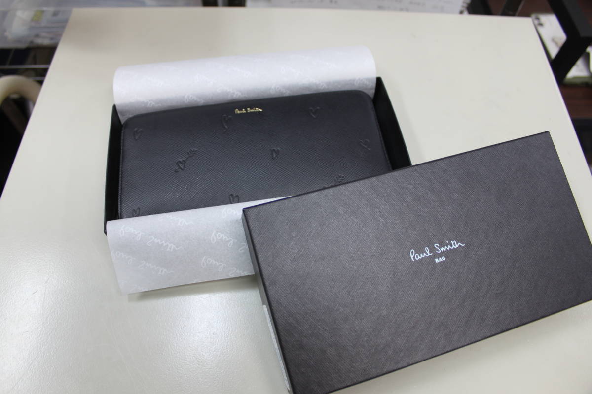 ポールスミス 長財布 Paul Smith スミシーハート 財布 PWD794 黒 