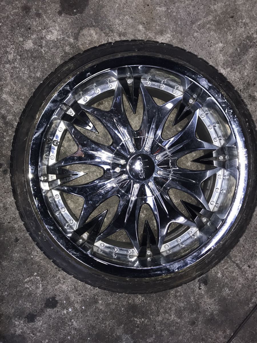 ドルチェ 222インチアルミ 265/30ZR 22 タイヤ7分山あり！ハリアー  