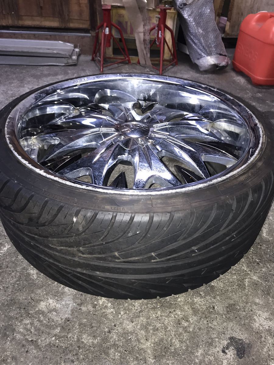 ドルチェ 222インチアルミ 265/30ZR 22 タイヤ7分山あり！ハリアー  