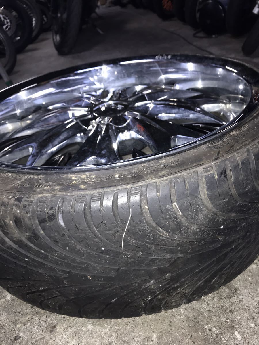 ドルチェ 222インチアルミ 265/30ZR 22 タイヤ7分山あり！ハリアー  