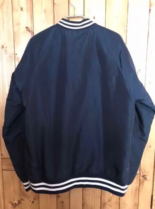Stussy champion スカジャン ベースボールジャケット ネイビー S