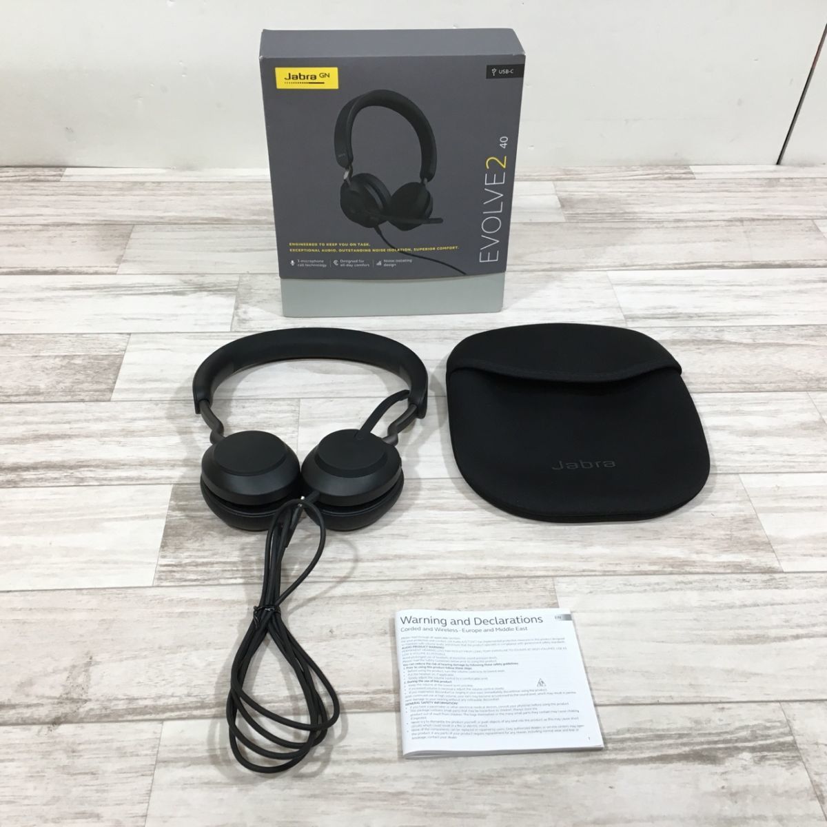 Jabra EVOLVE2 40 USB-C ヘッドセット テレワーク/オンライン会議 