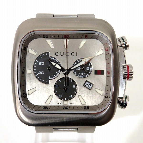 グッチ グッチクーペ 131.2 クロノグラフ クォーツ 時計 腕時計 メンズ 美品☆0202