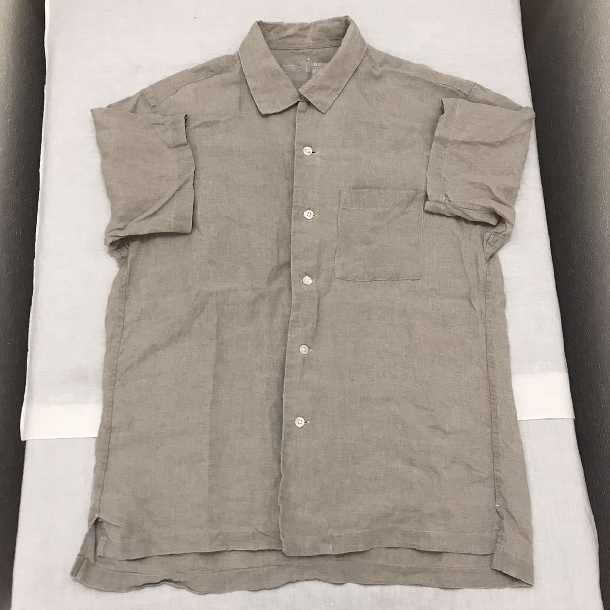 Muji 無印良品 麻100 リネンシャツ メンズ Men S 麻 半袖 シャツ ボタンシャツ 無印 S 上 トップ 良品計画 あさ リネン 半袖シャツ 売買されたオークション情報 Yahooの商品情報をアーカイブ公開 オークファン Aucfan Com