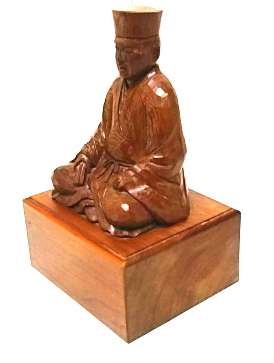 ※ 価値あり！千 利休像 木彫像 村上 秀雲造_3
