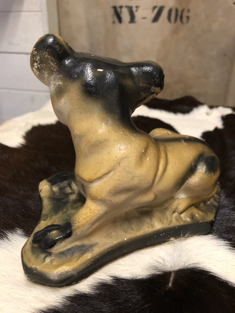 石膏 vintageブルドッグ 置物 【vintage】フレンチブル 石膏 店舗什器 antique ブロカント 古道具 アンティーク ヴィンテージ US 古着 雑貨 ブルドッグ dog 20s 30s 40s