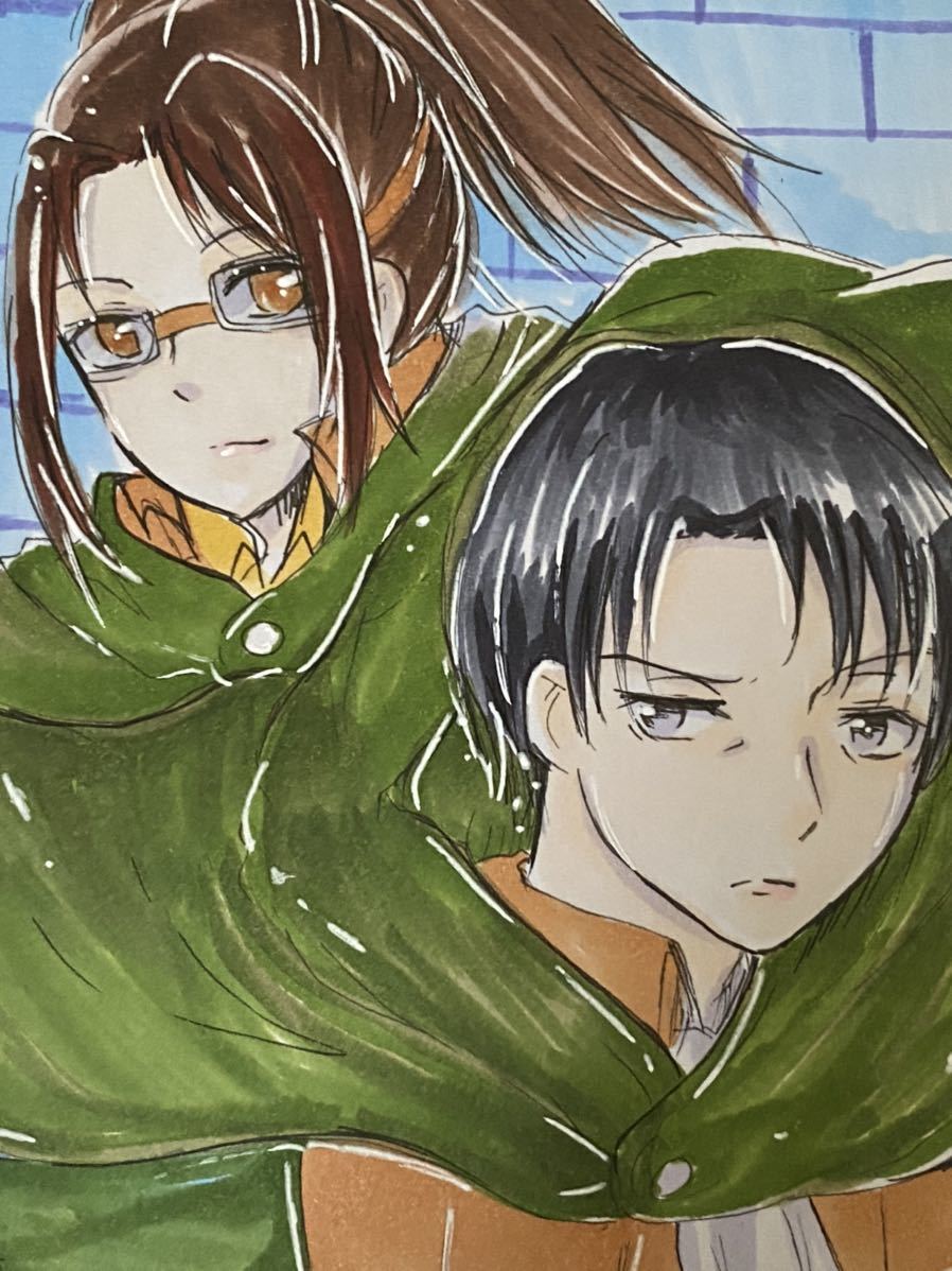 手描きイラスト 小色紙 進撃の巨人 リヴァイ ハンジ 手描きイラスト 売買されたオークション情報 Yahooの商品情報をアーカイブ公開 オークファン Aucfan Com