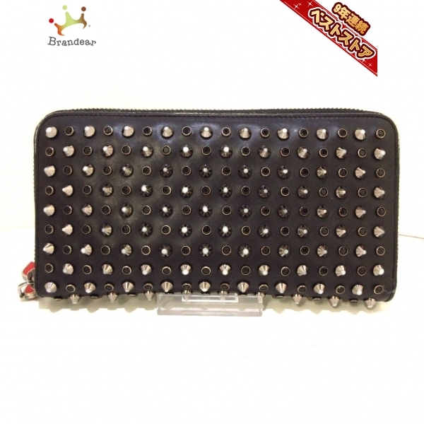 クリスチャンルブタン CHRISTIAN LOUBOUTIN 長財布 - レザー 黒