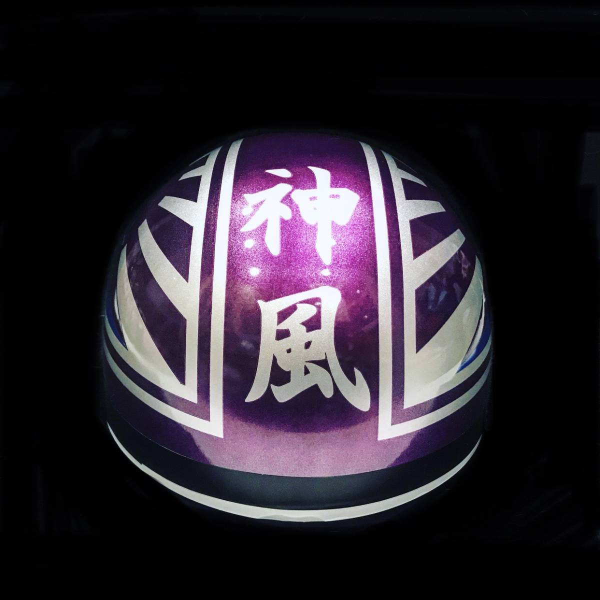 カスタムペイントヘルメット半キャップ富士日章神風検コルク半cbx 