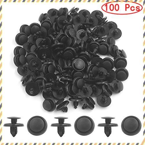 \\\●o●///一律送料無料●● Autoam ブラック クリップ ファスナー プッシュリベット トリムクリップ 穴径7mm リベット プラスチック T_ZN_1
