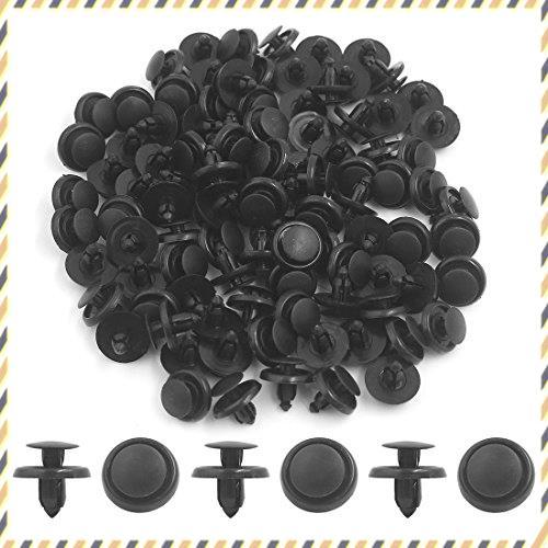\\\●o●///一律送料無料●● Autoam ブラック クリップ ファスナー プッシュリベット トリムクリップ 穴径7mm リベット プラスチック T_ZN_3