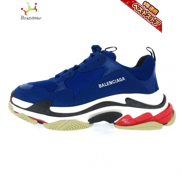 安い，お得 バレンシアガ BALENCIAGA スニーカー 536737 W09OM 4691 トリプルS スニーカー 化学繊維 ブルー メンズ 靴(男性用)｜売買されたオークション情報、yahooの商品情報をアーカイブ公開 - オークファン 男性用