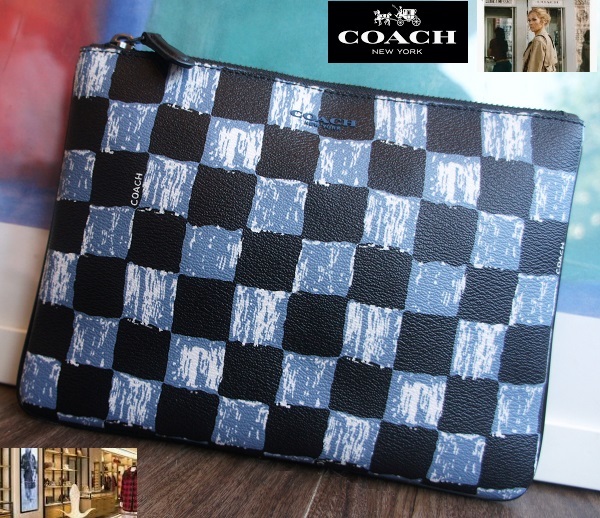 試着のみ/COACHコーチ/レザークラッチバッグ