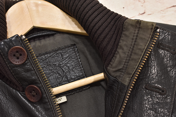 Timberland ティンバーランド 牛革 ジップアップ レザージャケット 