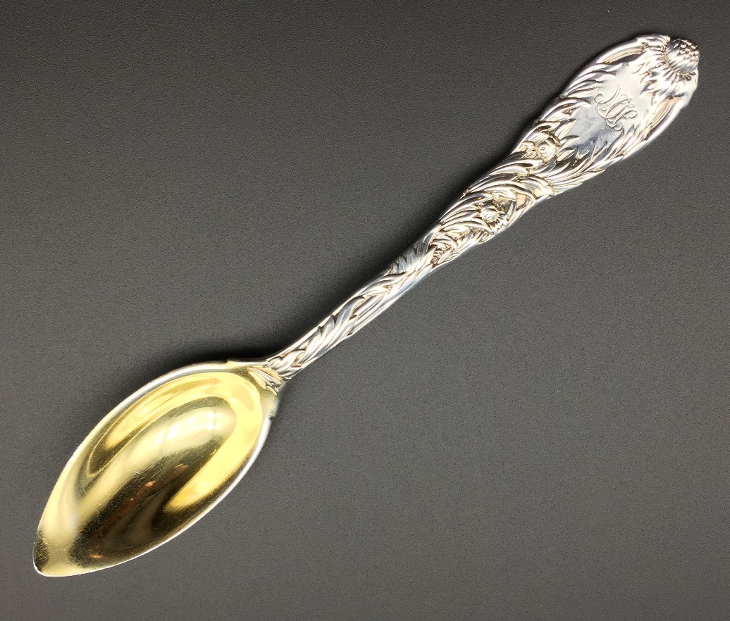 ☆アールヌーボー ジャポニズム Tiffanyティファニー 菊文純銀フルーツ