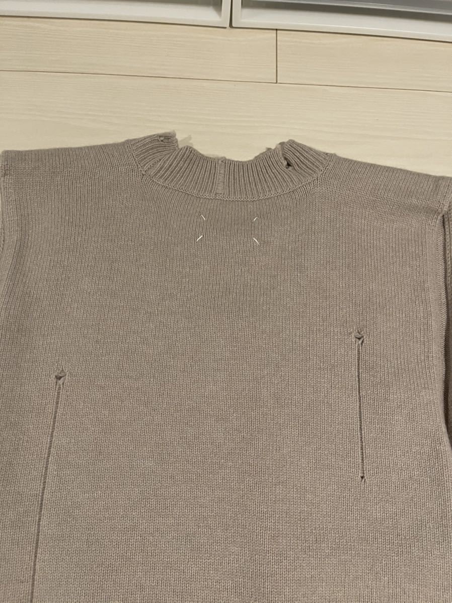 新品レシート付] 20AW Maison Margiela 4 ニット ベスト デストロイ 