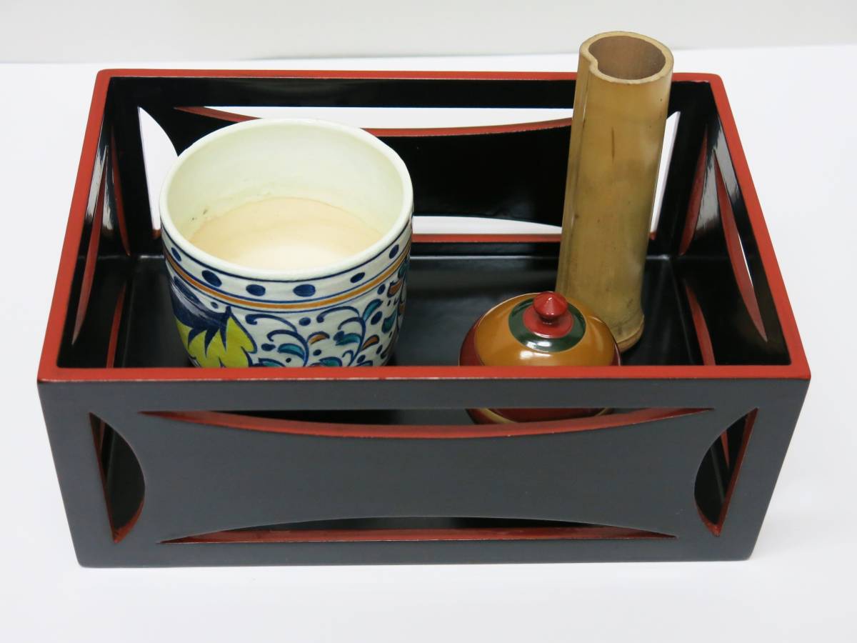 茶道具 螺鈿 八卦盆 - 真塗り メルカリ 真塗 木製 八卦盆（はっけぼん