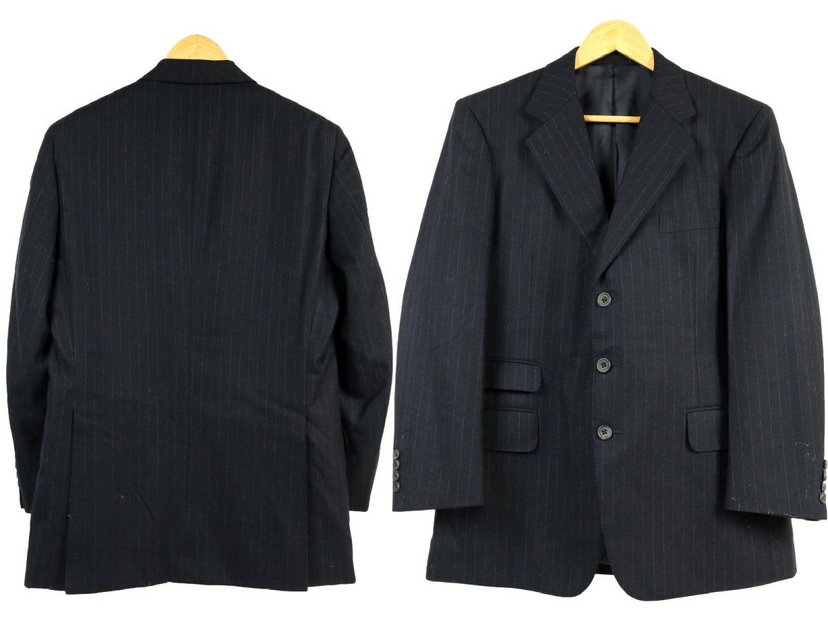 BURBERRY（セット&frasl;コーデ）のフリマアイテム一覧 BURBERRY（スーツ）のフリマアイテム一覧 【B732】【新品同様】【希少】Burberrys バーバリーズ セットアップ スーツ 3ピース ジャケット ブレザー パンツ ベスト ジレ ストライプ