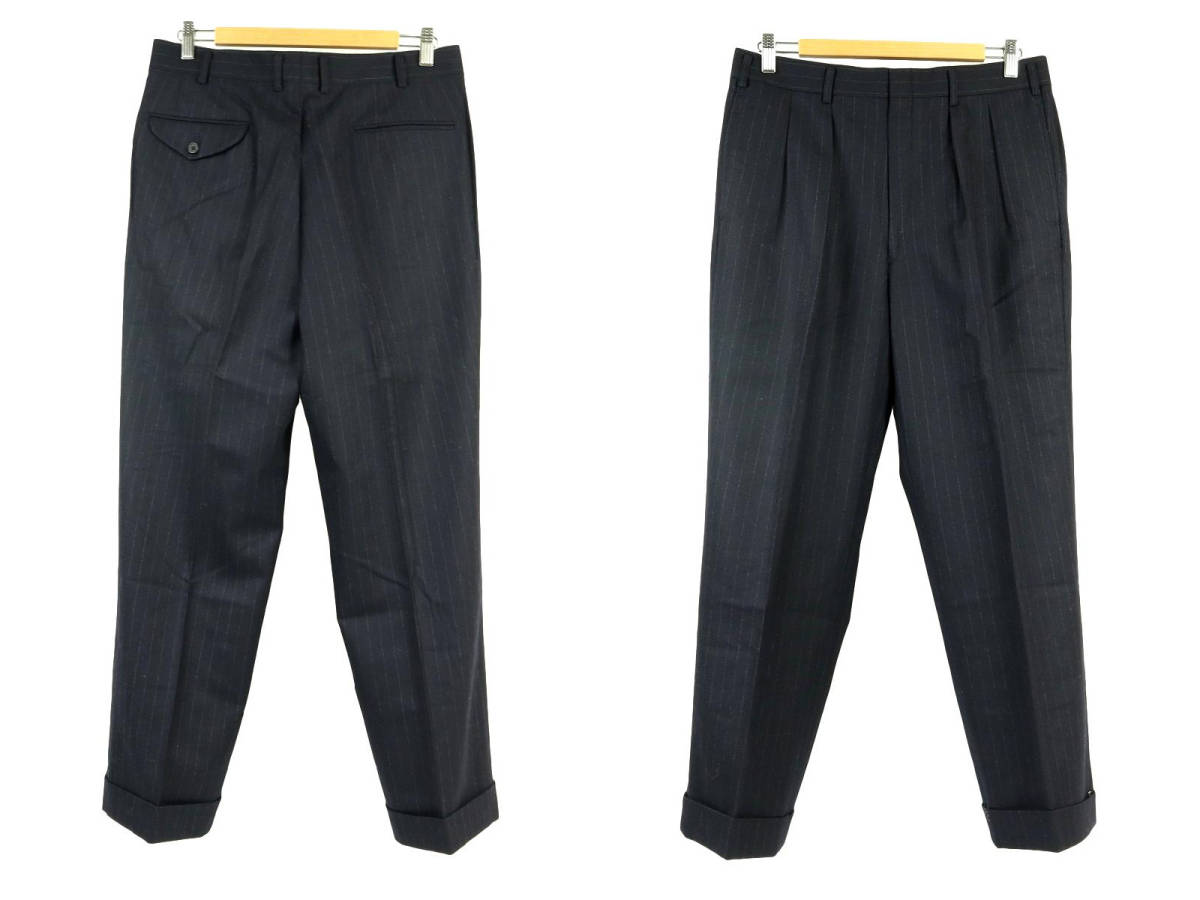 BURBERRY（セット&frasl;コーデ）のフリマアイテム一覧 BURBERRY（スーツ）のフリマアイテム一覧 【B732】【新品同様】【希少】Burberrys バーバリーズ セットアップ スーツ 3ピース ジャケット ブレザー パンツ ベスト ジレ ストライプ