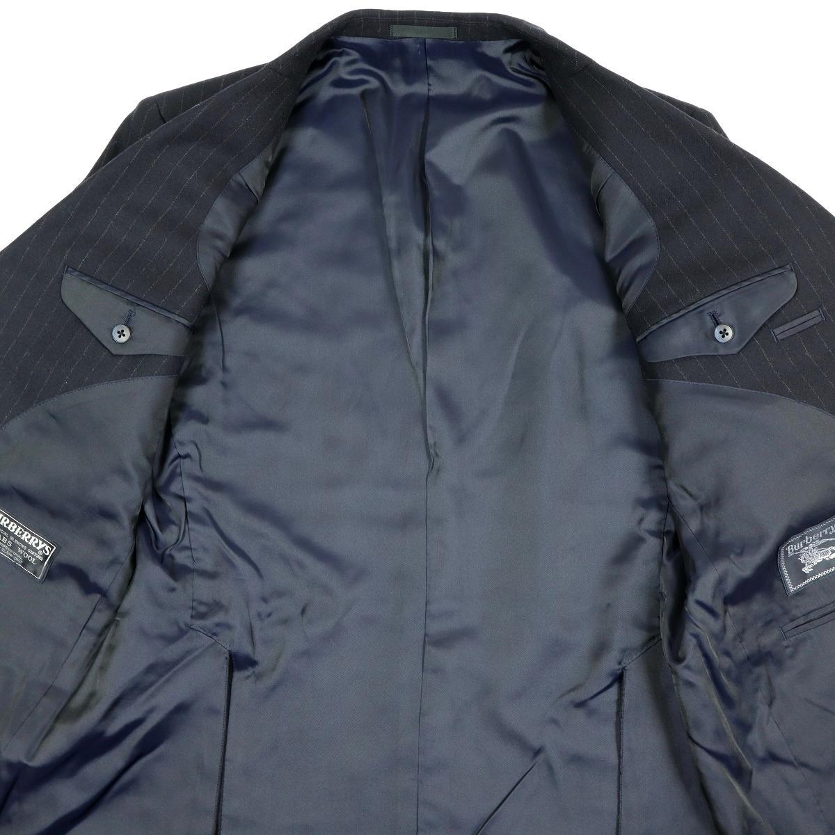 BURBERRY（セット&frasl;コーデ）のフリマアイテム一覧 BURBERRY（スーツ）のフリマアイテム一覧 【B732】【新品同様】【希少】Burberrys バーバリーズ セットアップ スーツ 3ピース ジャケット ブレザー パンツ ベスト ジレ ストライプ