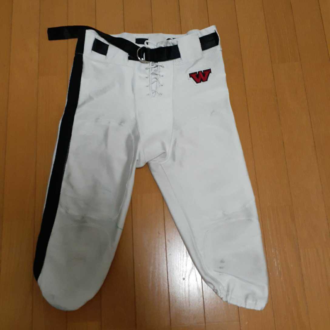  早稲田大学 アメリカンフットボールパンツ XL 非売品】早稲田大学アメフト部BIG BEARS 選手支給フットボールパンツ