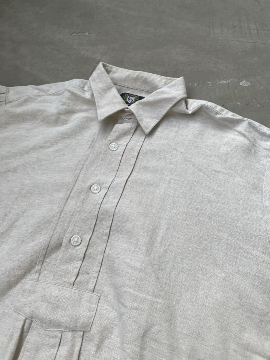 ユーロビンテージ ドイツ製 コットンリネン スモック プルオーバー(L