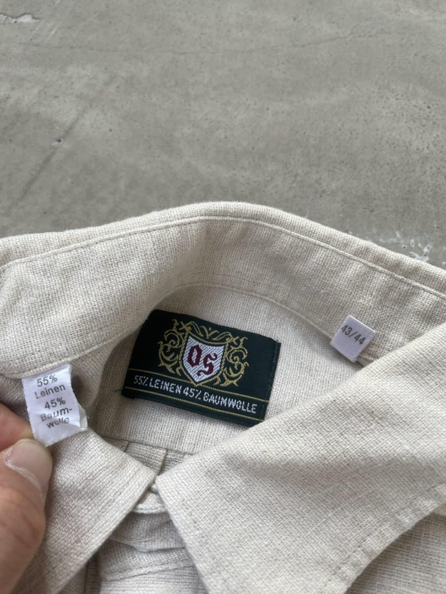 ユーロビンテージ ドイツ製 コットンリネン スモック プルオーバー(L