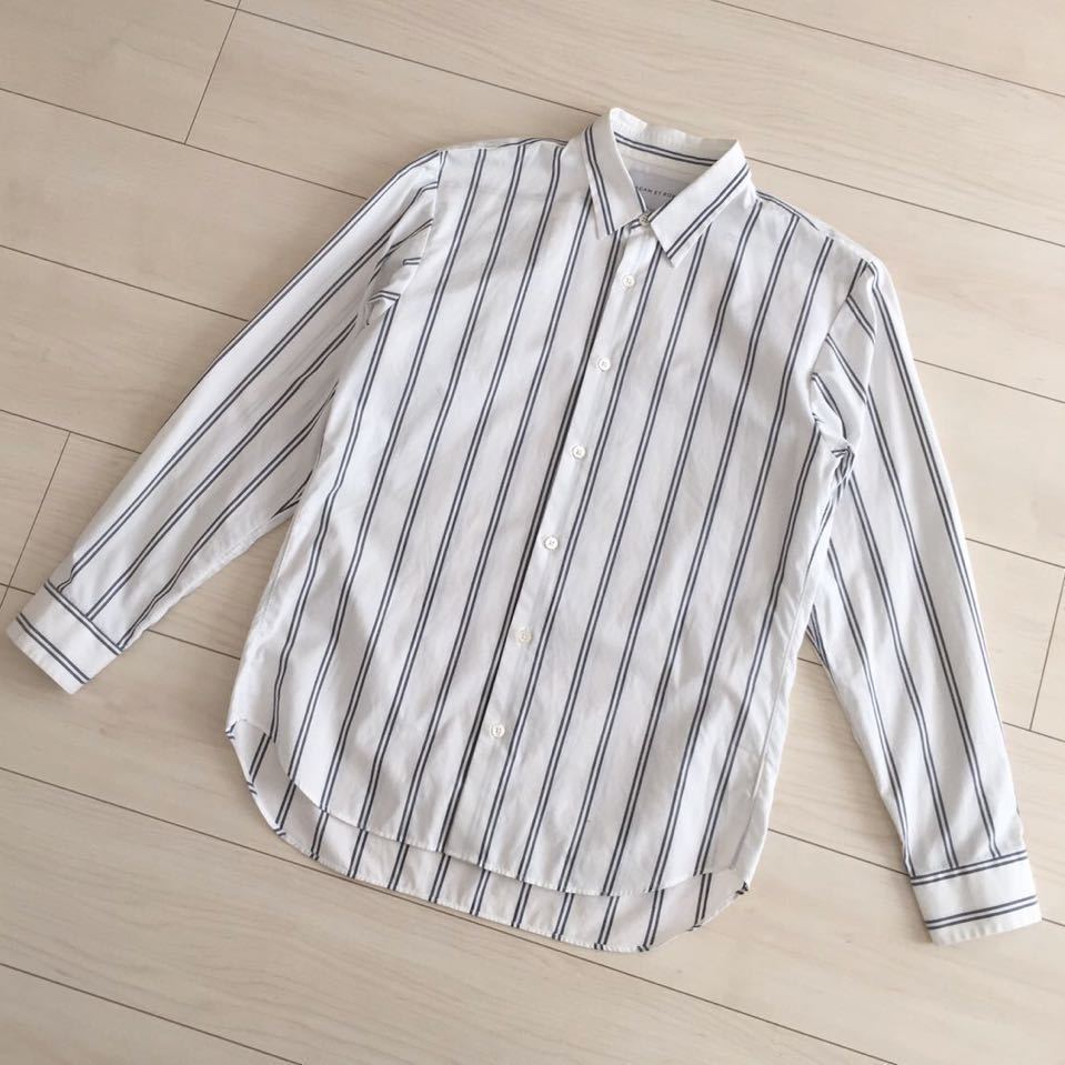 Adam Et Rope メンズ ストライプ Standrd シャツ Mサイズ ホワイト ネイビー アダムエロぺ スタンダード Biotop ビオトープ トップス 売買されたオークション情報 Yahooの商品情報をアーカイブ公開 オークファン Aucfan Com