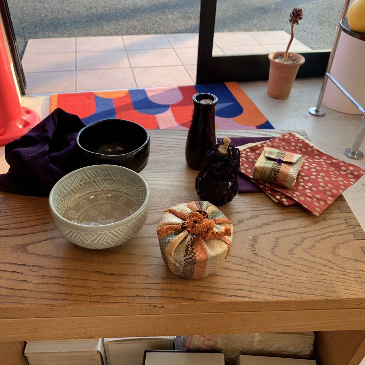煎茶セット 備前 箱付き 茶道具 格安で 保証 竹山造 御所篭 茶籠 真作保証茶道具セット 道具一式 ／検煎茶道具